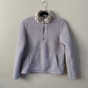 Gray fleece quarter zip